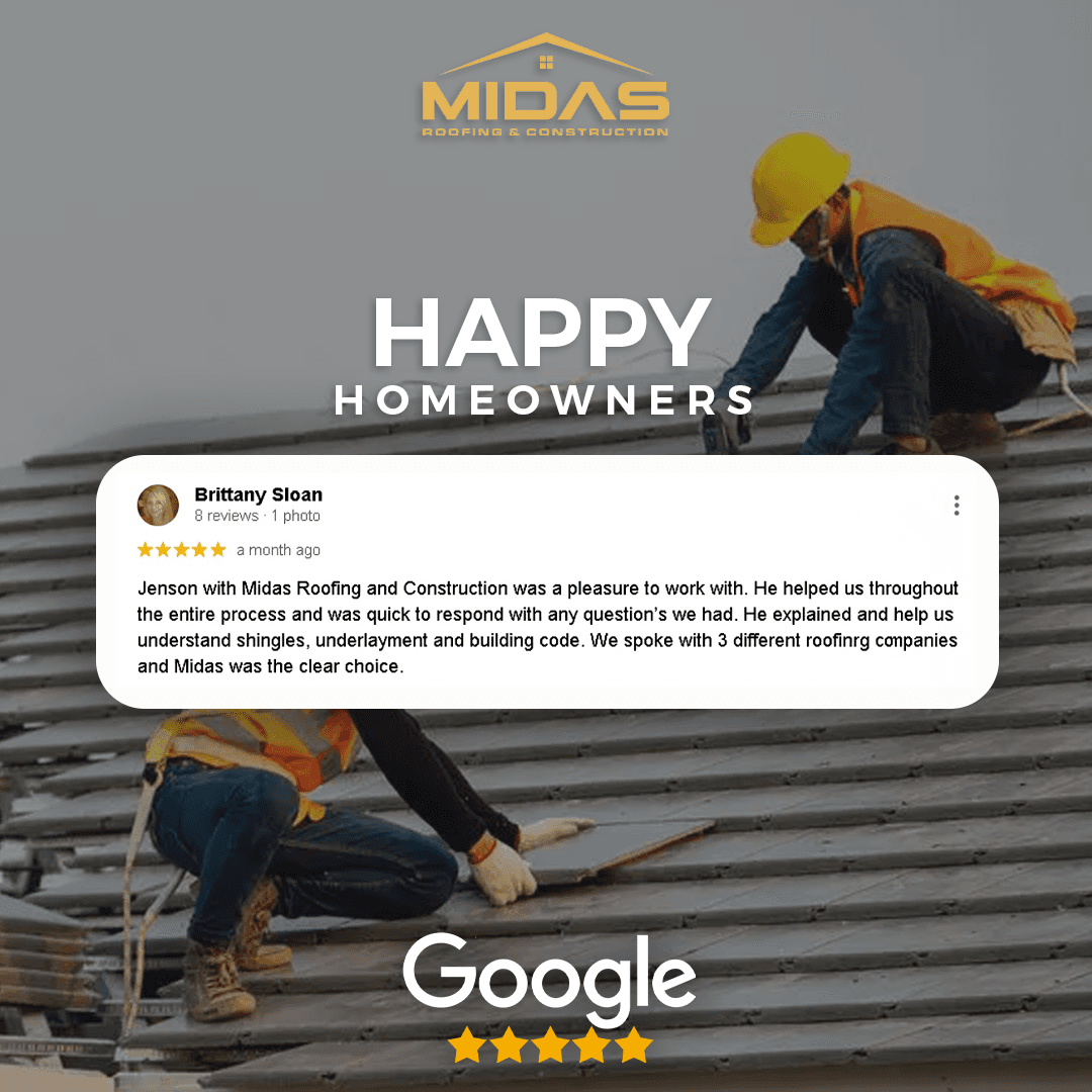 Customer review — roof repair project